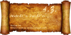 András Zalán névjegykártya